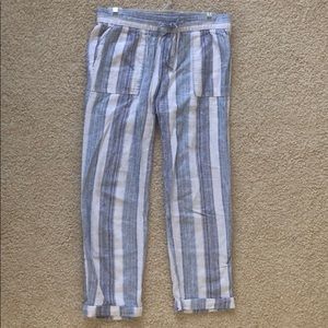 Old Navy cropped linen blend pants, used once